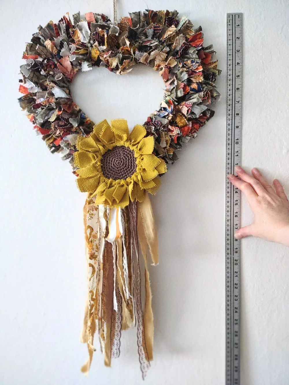 Boho Farmhouse Shabby Chic Fall Wreath